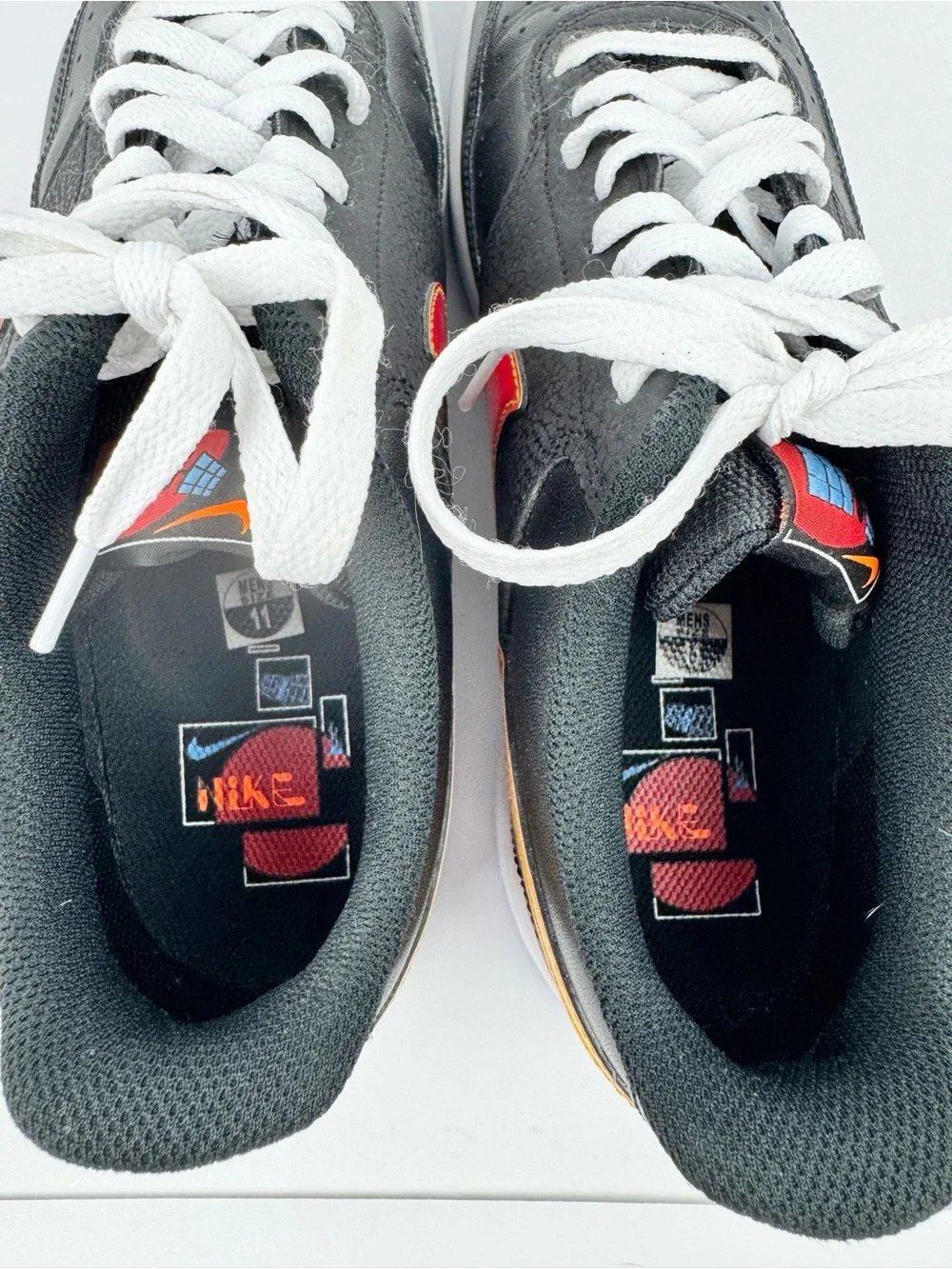 Nike Court Vision Low 'Black Gradient' sneakers Red & Yellow Gradient Swoosh